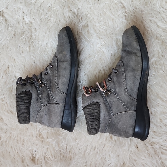 BOSTON Accent Sport Weather Resistant Suede Lace Up Hiking Boots in Gray sz. 6 - Picture 9 of 10